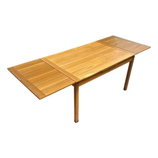 1950s 93" Danish Extendable Dining Table With Self-Storing Leaves by Møbler For Sale