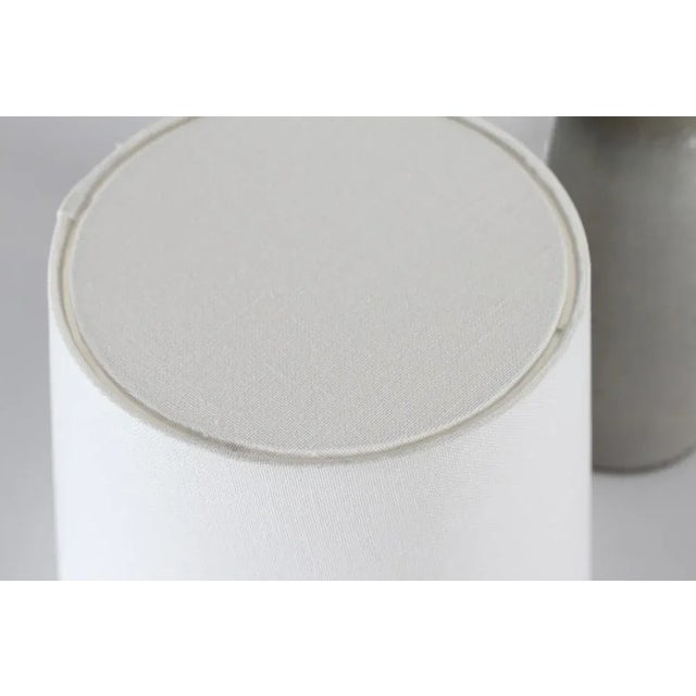 Danish Table & Bedside Lamp in Grey Haresfur Glazeby Per Linnemann-Schmidt for Palshus, 1960s For Sale - Image 10 of 12