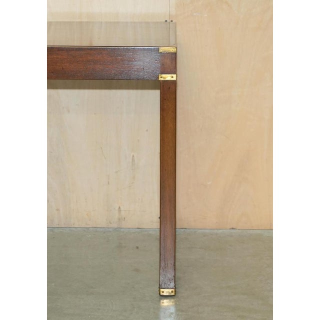 Fine Hardwood Kennedy Military Campaign Writing Table from Harrods London For Sale - Image 9 of 18