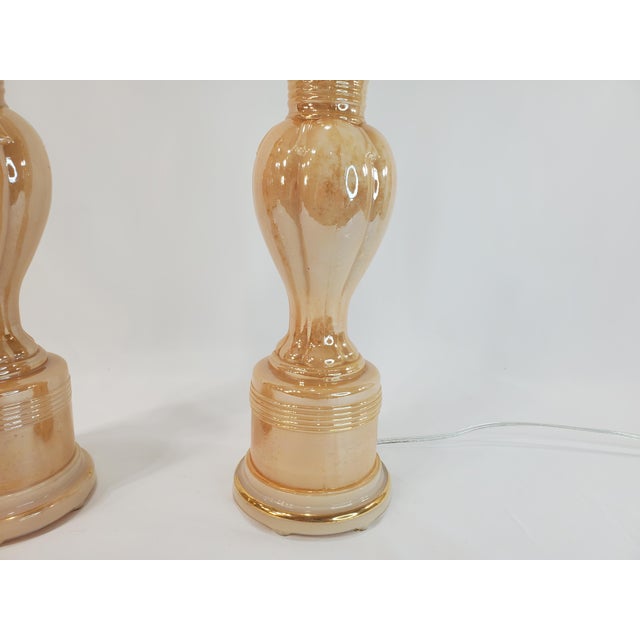 Aladdin Co. Pair of 1940s Aladdin Alacite G311 Table Lamps - Golden Lustre For Sale - Image 4 of 15