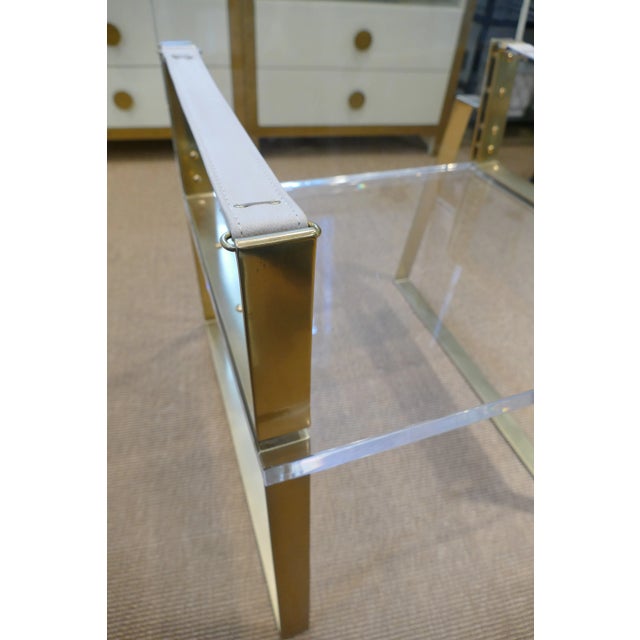 Century Lucite & Brass Halo Chair For Sale - Image 9 of 12