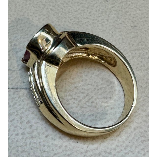 AGL Certified 3.5 Carat Burma Ruby & Diamond Ring in 18 Karat Yellow Gold Ring For Sale - Image 18 of 18