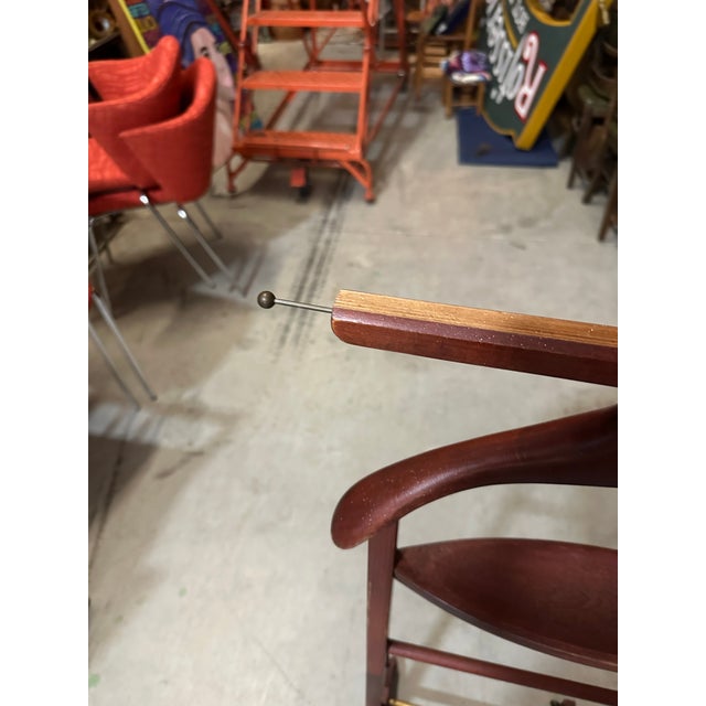 Mid-Century Modern 1970s Wooden Valet on Wheels For Sale - Image 3 of 8