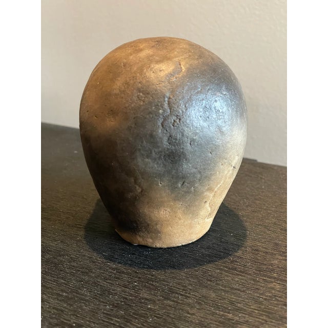 Mexican Terracotta Memento Mori Skull For Sale - Image 4 of 5