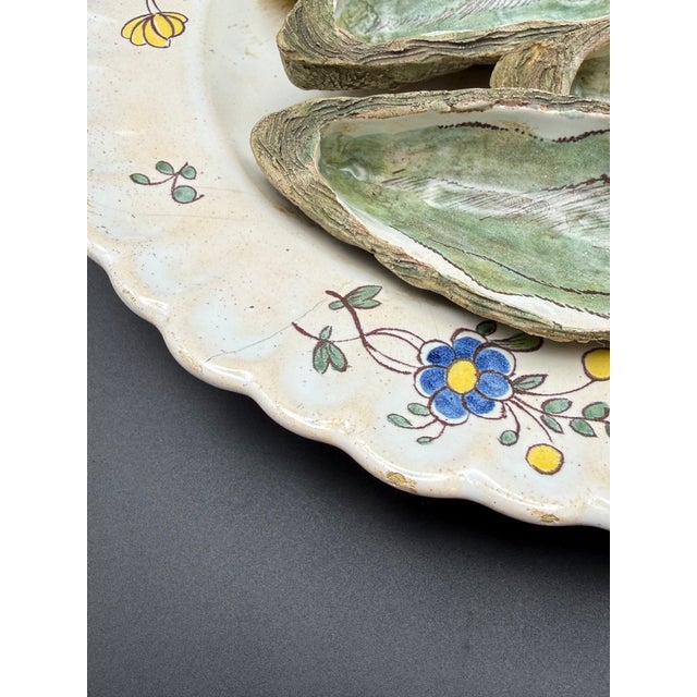 Trompe l'Oeil Faience Oyster Plate For Sale - Image 9 of 10