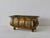 Italian Handcrafted Italian Rectangular Hammered Brass Planter Jardiniere Curved Edging Ball Feet Details Vintage Mid-Century For Sale - Image 3 of 13