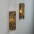 A sculptural pair of wall lights by Carl Fagerlund for Orrefors, Sweden, circa 1970s. Each sconce features a thick,...