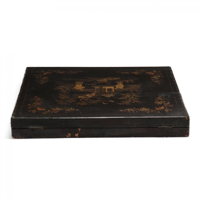 19th Century Large Chinese Lacquer Box For Sale In Charlotte - Image 6 of 9