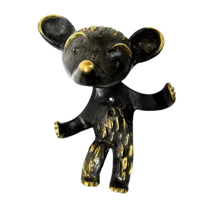 Large Brass Bear Hook by Walter Bosse, 1950s