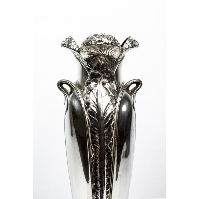 Art Nouveau Gallia Umbella Vase in Silver-Plated Metal from Christofle, 1904 For Sale - Image 4 of 15