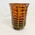1970s 1970s Vintage Boho Chic Italian Style Blown Glass Vase With Opaque Grid Design Encased For Sale - Image 5 of 11