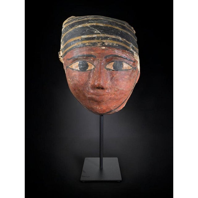 Ptolemaic Egyptian Cartonnage Mask For Sale - Image 16 of 18