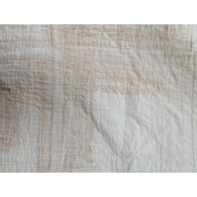 Late 19th Century Antique Log Cabin Quilt, Likely 19th Century For Sale - Image 5 of 15