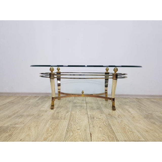 Exclusive Italian coffee table, signed by Luigi Della Maddalena. The bench was manufactured in Italy in the 1970s and...