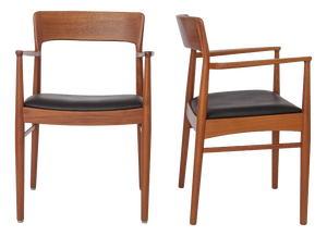 Vintage Danish Teak Armchairs by Henning Kjærnulf for Korup Stolefabrik, 1960s, Set of 2