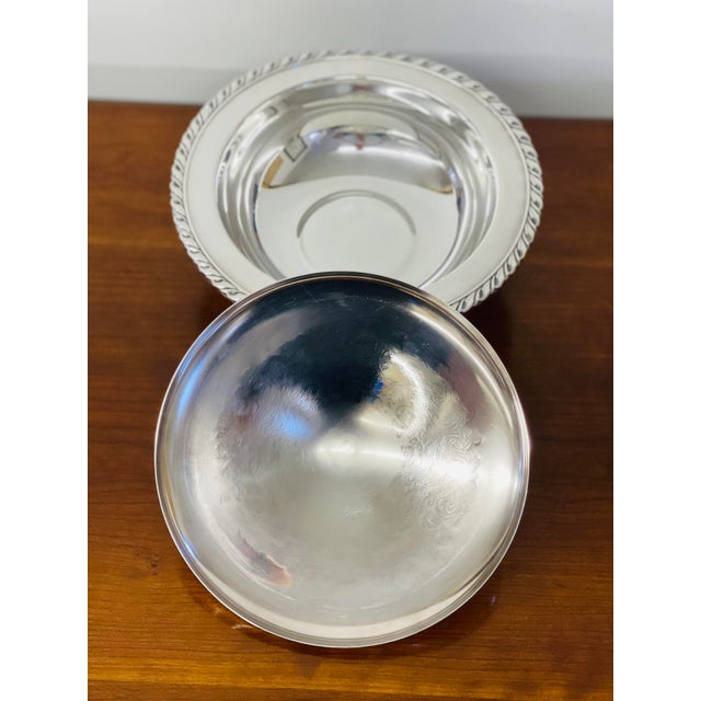 Early 20th Century Vintage Wm a Roger’s Silverplate Footed Bowl With Lid For Sale - Image 4 of 7