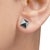 Early 21st Century 14K White Gold 1/4 Cttw Treated Blue Diamond Pyramid Stud Earring (Blue Color, SI1-SI2 Clarity) For Sale - Image 5 of 6