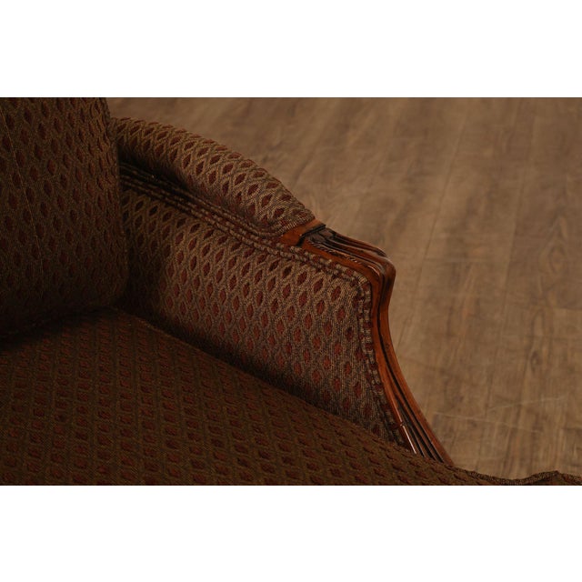 Wood Ethan Allen French Louis XV Style 'Versailles' Armchair and Ottoman For Sale - Image 7 of 18