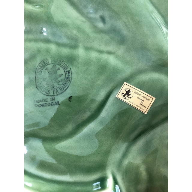 Rustic European Vintage 1990s Bordallo Pinhiero Majolica Cabbage Bowl For Sale - Image 3 of 5