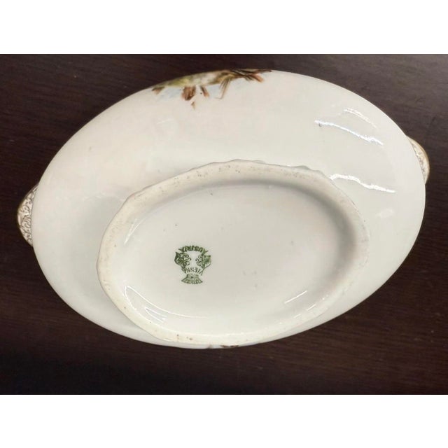From Vienna Set of 2 1920s Royal Vienna Gravy Boat With Underplate Fish Early Mark For Sale - Image 4 of 5