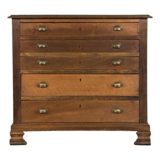 Antique French Louis Philippe Style Walnut Chest of Drawers For Sale