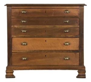 Antique French Louis Philippe Style Walnut Chest of Drawers