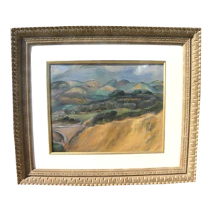 1928 Impressionist Painting "Le Midi" Southern France Landscape by Adolphe Milich 1884-1964