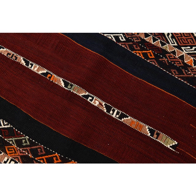 Beige Vintage Turkish Wool Runner Kilim Rug, 1960s For Sale - Image 8 of 11