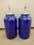 Vintage Cobalt Blue Glass Jar Table Lamps - a Pair For Sale - Image 4 of 6