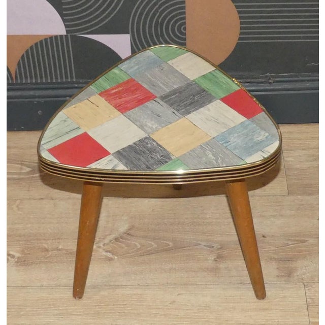 1950s Vintage Flower Stand in Linoleum, 1950s For Sale - Image 5 of 9