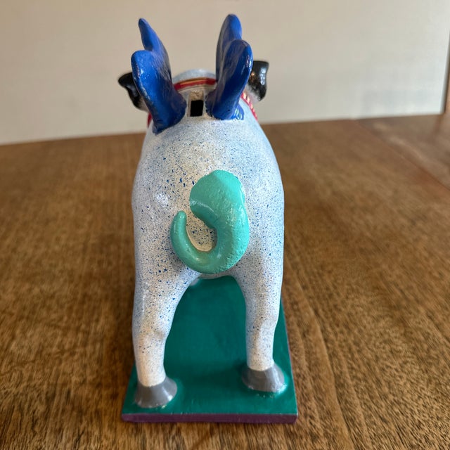 Ortega Vintage Tonalá Mexican Pottery Ceramic Winged Pig Piggy Bank Signed “Ortega” For Sale - Image 4 of 9