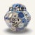 Contemporary Faceted Blue and White Ginger Jar With Lithographic Glaze Transfer Decoration by Fabienne Jouvin Circa 1990s For Sale - Image 3 of 10