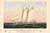 Schooner Yacht of New York, Vintage Art Print Reproduction, 48" X 32" For Sale