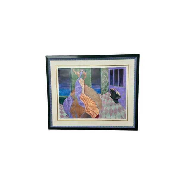 Patricia Bomberg's "The Kiss" is a fun yet emotive watercolor on paper that captures the intimate moment of a kiss. With...
