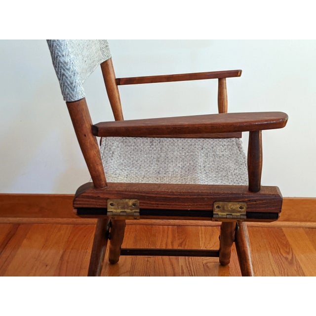 Blue Walnut Mid-Century Director's Chair - By Gold Medal Furniture For Sale - Image 8 of 11