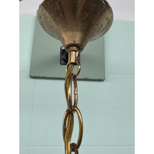 Vintage Italian Hollywood Regency Style Pendant Light, 1960s For Sale - Image 17 of 18