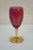 Late 20th Century Arlecchino Harlequin Colored Iridescent Wine Glasses Goblets Gilt Stems- Set of 8 For Sale - Image 10 of 13