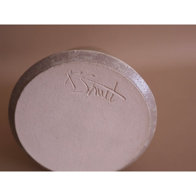 1960 Vintage Midcentury Studio Pottery Stem Vase For Sale - Image 10 of 10