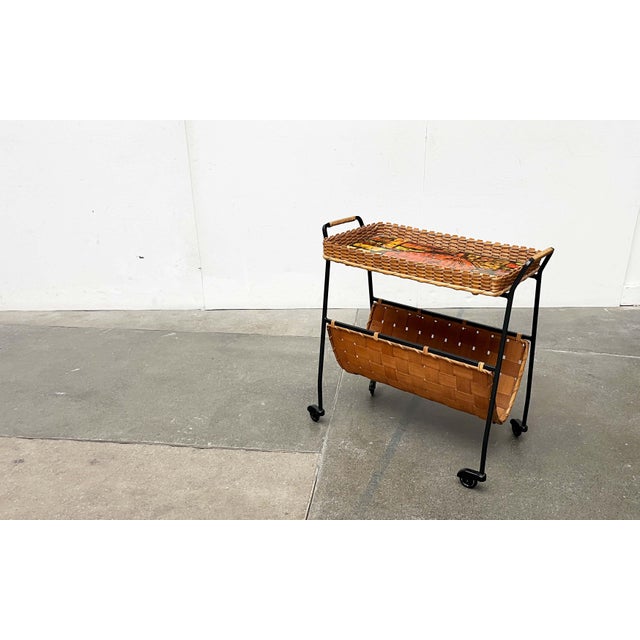 Mid-Century Modern German Serving Cart with Tray, 1960s For Sale - Image 17 of 18