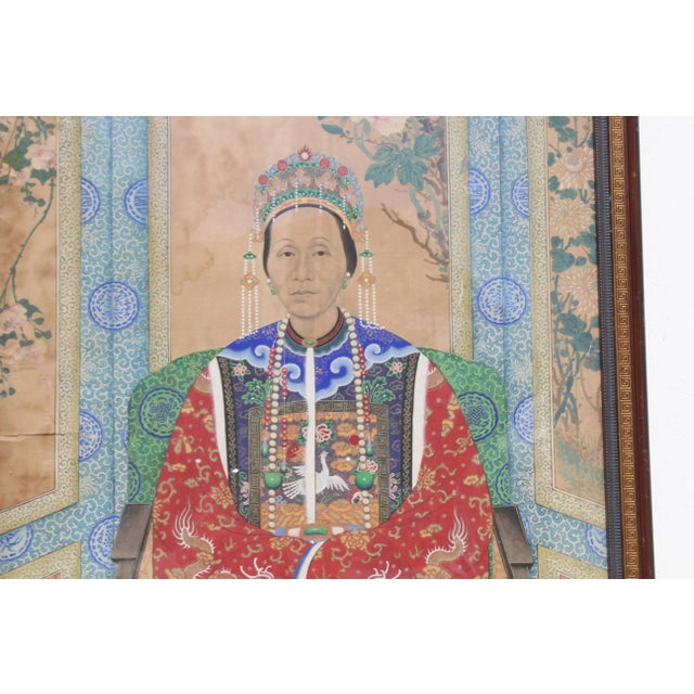 Late 19th Century Late Qing Dynasty Portrait of an Empress Court Lady For Sale In San Diego - Image 6 of 8