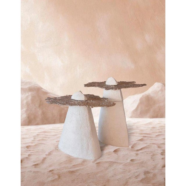 Not Yet Made - Made To Order Talisman Side Table #1 in Stoneware and Bronze by Margaux Leycuras For Sale - Image 5 of 6