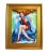 French Moulin Rogue Cabaret Dancer Portrait Oil Painting (W/ Antiqued Gold Wood Frame For Sale - Image 9 of 9