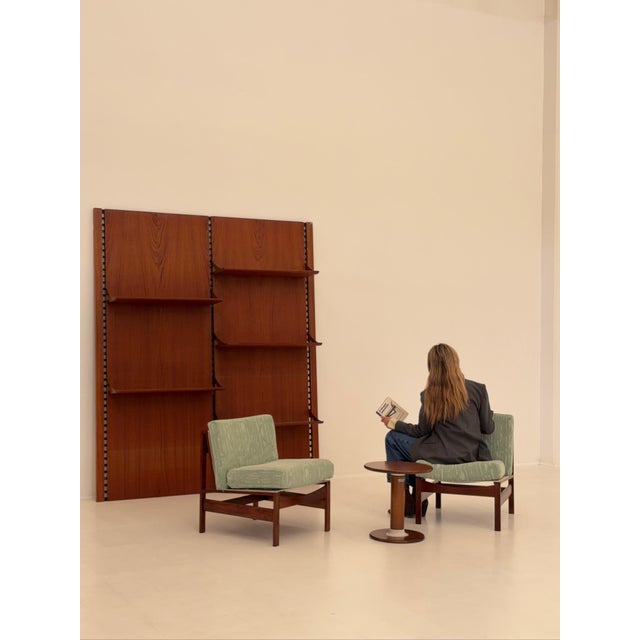 Brutalist Chairs with Wooden Frame and Fabric Padding, 1970s, Set of 2, in Flawless conditions. Designed 1970 to 1979