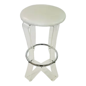 Vintage Lucite Ribbon Barstool in the Style of Karmel