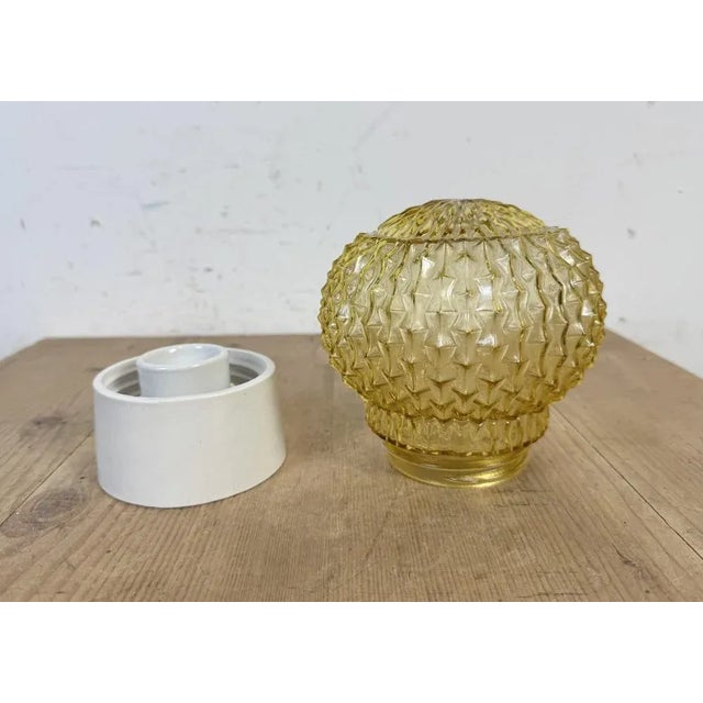 1970s Vintage White Porcelain Ceiling Light, 1970s For Sale - Image 5 of 9