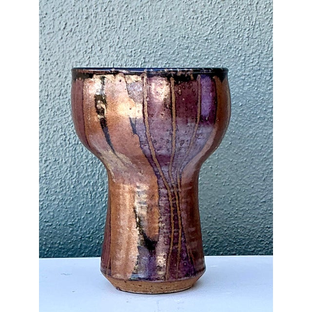 Ceramic Vintage Original Studio Pottery Vase For Sale - Image 7 of 12