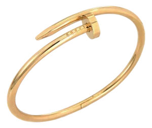 Cartier Classic Juste un Clou 18k Yellow Gold Bangle Bracelet w/Cert - Size 18