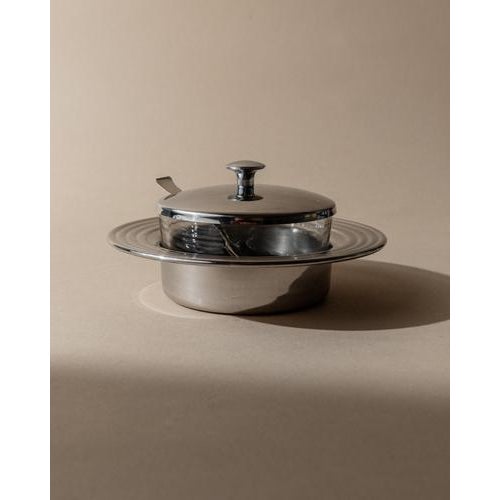 Vintage Glass and Stainless Steel Lidded Jar, 1970s For Sale - Image 11 of 11