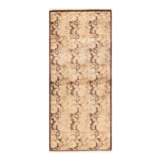 Mogul, One-of-a-Kind Hand-Knotted Runner Rug - Brown, 2' 8" x 6' 1" For Sale