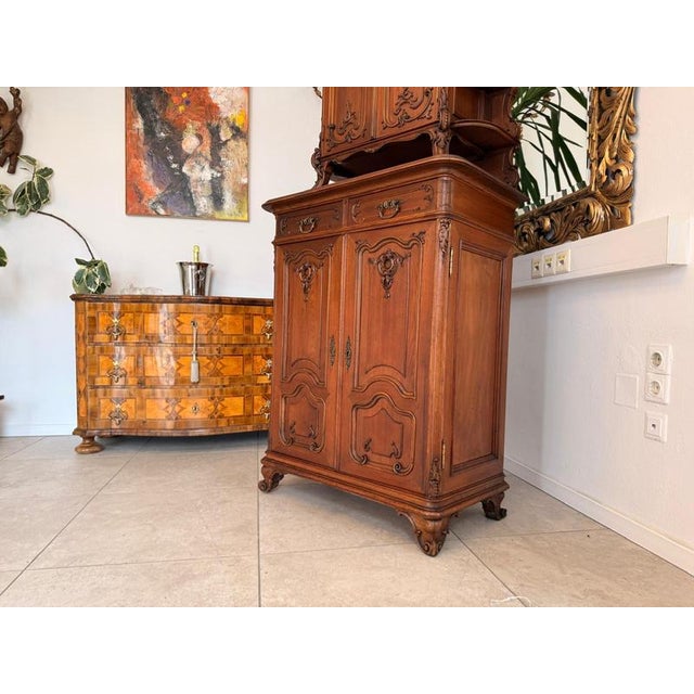 Pipe Baroque Top-Fronted Buffet Cabinet in Oak For Sale - Image 6 of 9